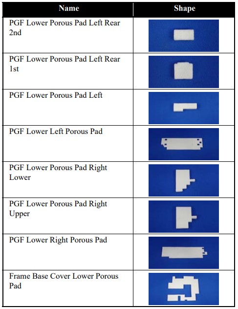 Epson-XP-15000-15010-15080-PGF-Lower-Porous-Pads-shapes