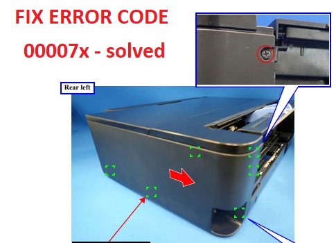 Epson XP 15000 15010 15080 error codes 00007x fix